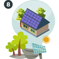 The solar panels have converted sunlight into energy for your home.