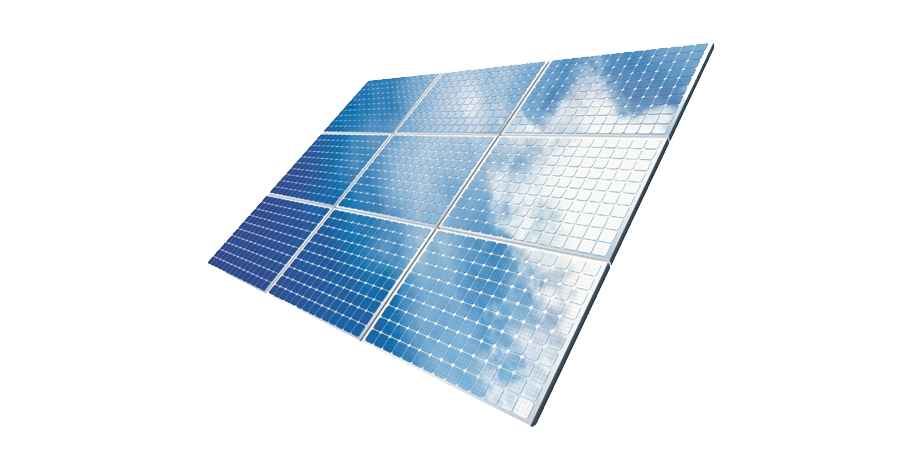 A wide solar panel